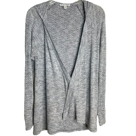 American Eagle Outfitters Athleisure Tweeded Open Front Hooded Cardigan Size M - Picture 1 of 9